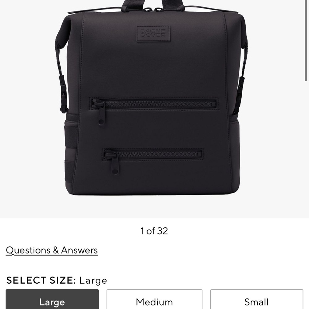 Dagne Dover Black Backpack with Modern Design